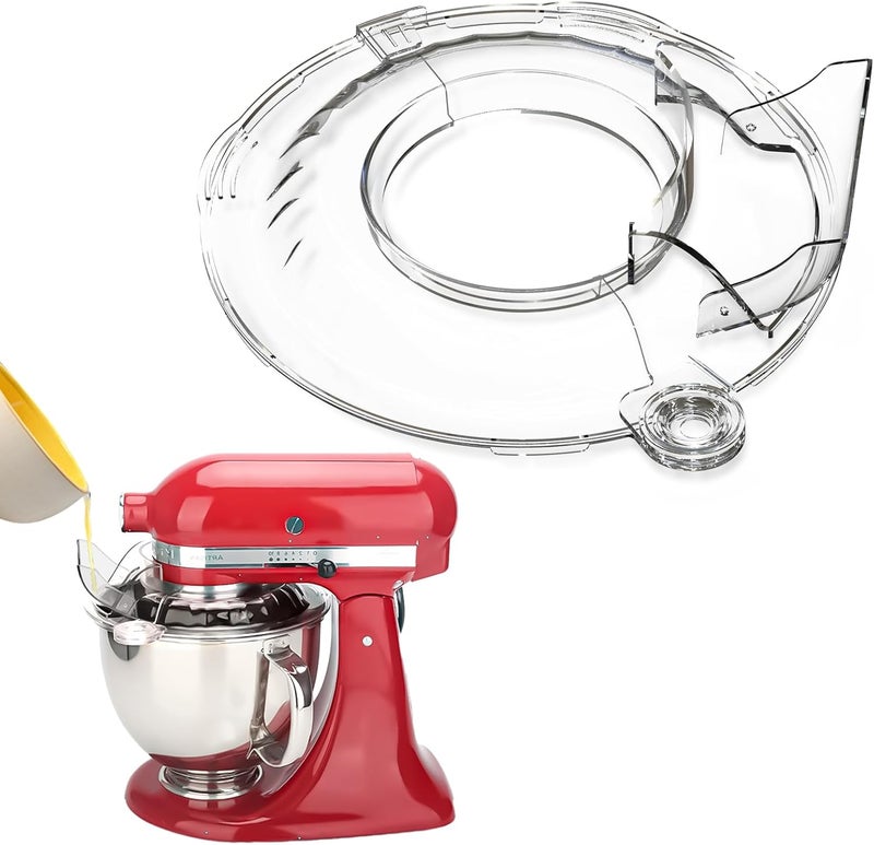 JAYOBGO Pouring Shield for KitchenAid Tilt Head 4.5-5QT Mixer,Fit for Stainless Steel Bowls (Only),Food Grade Pouring Shield Mixers Bowl Cover Splash Guard for Kitchen aid Accessories and Attachments,Upgraded - Image 1